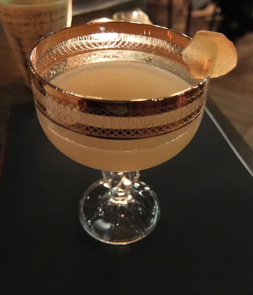 Stunning Presentation of a Ginseng and Ginger Martini at the Pot Luck Club