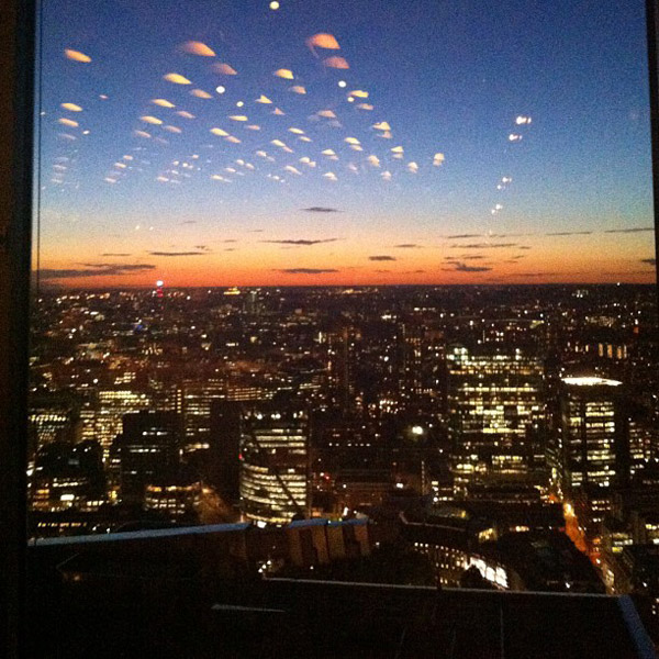 Stunning view at Duck & Waffle