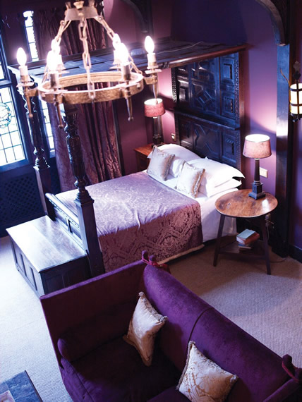 Fit for rocking romance - the Tudor Room at the Gore Hotel in London.  