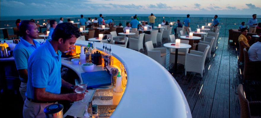Cocktails, cigars and that view - at the the Sky Lounge in Colombo