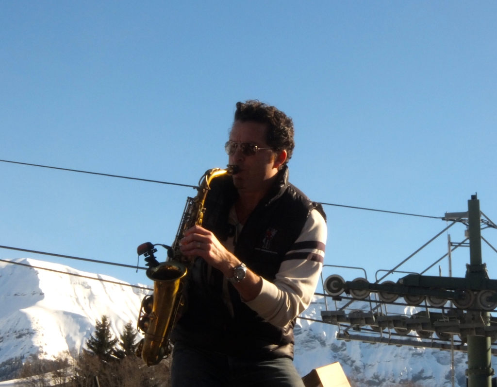 Mountains, cable cars and a saxophonist. Talent doesn't matter as much as looking really cool...