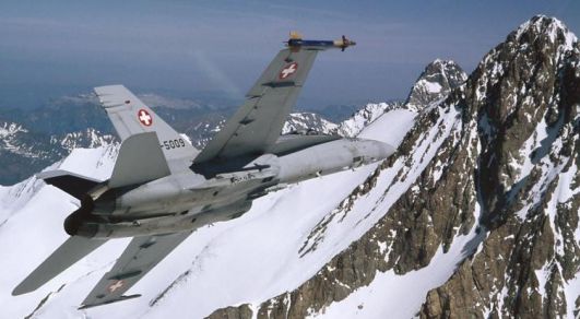 The Swiss Air Force.  Armed and dangerous.  During office hours