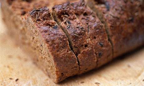 loaf of rye bread close up